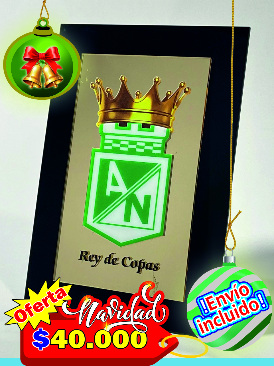 Cuadro de mesa Rey de Atlético Nacional